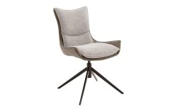 Stuhl Kitami In Chenille Nachbildung / Schlamm, 360° Drehbar Mit Nivellierung