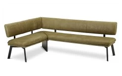 MONDO Eckbank Miteo In Olive, Metallgestell In Schwarz