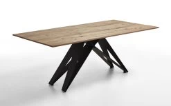 Essgruppe Atiste In Balkeneiche Massiv, Mit Bunten Stühlen -Boutique-Restaurantmöbelgeschäft 788867