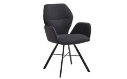 Schalensessel Atiste In Graphite, 180° Drehbar Mit Rückholfunktion.