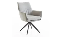 Schalensessel Latina In Platingrau, Eisengestell In Schwarz