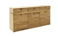 Sideboard Como In Wildeiche Massiv Geölt, Inklusive LED-Beleuchtung