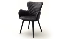 Polsterstuhl Sarander Mit Armlehnen In Anthrazit