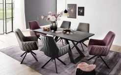 Stuhlgruppe Reynosa In Anthrazit / Merlot 360 ° Drehbar Mit Nivellierung -Boutique-Restaurantmöbelgeschäft 837271