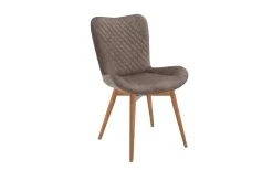 Polsterstuhl Sarander In Cappuccino, Gestell In Wildeiche Geölt Massiv