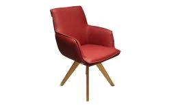 Armlehnenstuhl Dinning System Aus Leder In Chilli