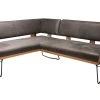 Eckbank Dinning System In Anthrazit, Metallkufen Gestell In Schwarz Matt
