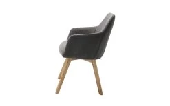 Armlehnstuhl Remal In Anthrazit, Inklusive 180° Drehfunktion -Boutique-Restaurantmöbelgeschäft 915459