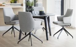 Essgruppe Laurel/Bordeaux In Smoked Oak, Inklusive Auszieh-Funktion