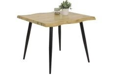 Esstisch Gabi IV T In Wildeiche Nachbildung, Mit Schwarzem Metallgestell
