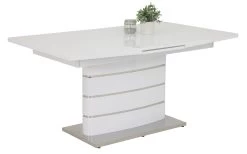 Esstisch Anastasia T In Weiß Hochglanz, Mit Ausziehbarer Tischplatte