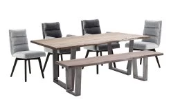 Essgruppe Kampala/ Calabria Aus Akazie Massiv Natur Lackiert