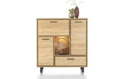 Highboard Ostrava, Eiche Natural Vintage, Inkl. LED-Beleuchtung -Boutique-Restaurantmöbelgeschäft 946217