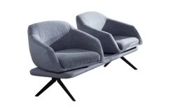 MONDO Diningbank Modena In Grau Mit Drehschalensesseln