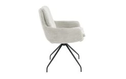 Candy Stuhl Biloxi Mit Armlehnen, Hellgrau, Inkl. Drehfunktion -Boutique-Restaurantmöbelgeschäft 971010