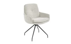 Candy Stuhl Biloxi Mit Armlehnen, Hellgrau, Inkl. Drehfunktion