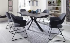 Esstisch Nagano, Keramik, Anthrazit, Inkl. Ausziehfunktion -Boutique-Restaurantmöbelgeschäft 977165