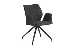 Armlehnstuhl Carasco, Dunkelgrau, Inkl. Rückstellfunktion