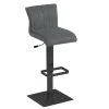 MONDO Barhocker Moka, Mikrofaser Dunkelgrau, Inkl. Höhenverstellung
