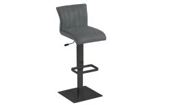 MONDO Barhocker Moka, Mikrofaser Dunkelgrau, Inkl. Höhenverstellung