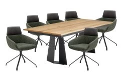 Essgruppe Marleen, ET674 Chic, Wildeiche, Dunkelgrün