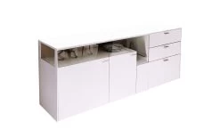 Sideboard Sentino, Weiß Matt Lackiert