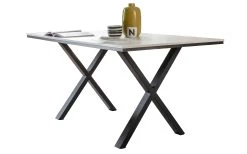 Esstisch Loredo, Weiß Supermatt, Graphit