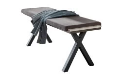 Bank Loredo, Graphit, Weiß Supermatt, Inkl. Klemmkissen