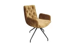 Candy Armlehnenstuhl Sixty Chair, Messing, Inkl. Drehfunktion